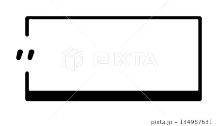 Minimalistic black rectangular border with artistic elements 134987631