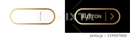 Gold button with icon on white and black 134987660