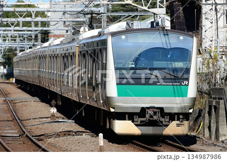 E233系7000番台ハエ127編成埼京線 相鉄線直通海老名行 E233系7000番台ハエ127編成埼京線 相鉄線直通海老名行 134987986