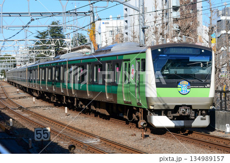 E233系7000番台ハエ117編成埼京線 埼京線開業40年ラッピング E233系7000番台ハエ117編成埼京線 埼京線開業40年ラッピング 134989157