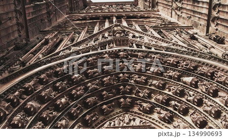 France,Strasbourg Very beautiful ancient town combined with modern buildings. Shooting the streets of a beautiful city. 134990693