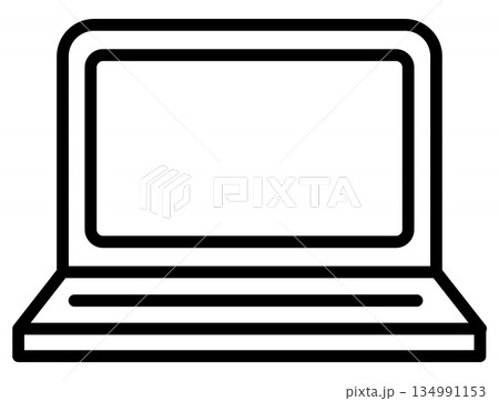 ノートパソコンのフラットアイコンイラスト 134991153