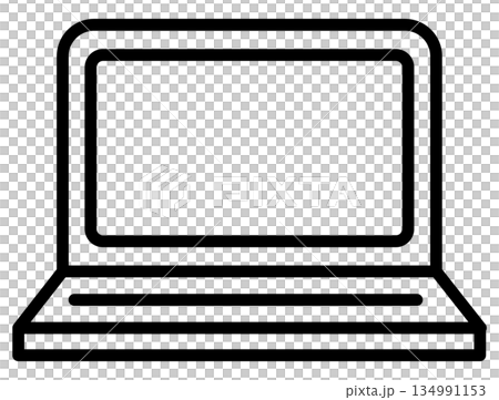 ノートパソコンのフラットアイコンイラスト 134991153