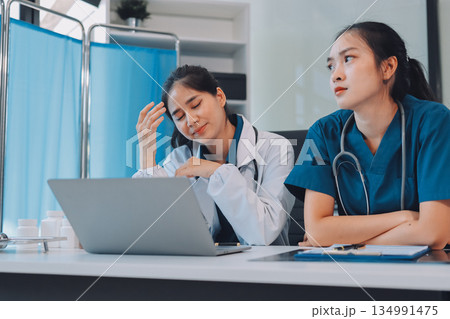 Portrait of two dedicated doctors Portrait of two dedicated doctors 134991475
