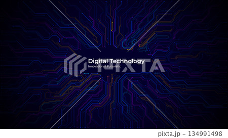 Futuristic technology background featuring intricate circuit patterns Futuristic technology background featuring intricate circuit patterns 134991498