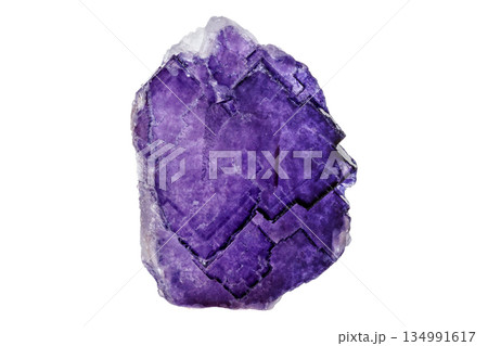 Fluorite mineral stone on a white background 134991617
