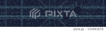 Futuristic digital grid with abstract data patterns Futuristic digital grid with abstract data patterns 134991678