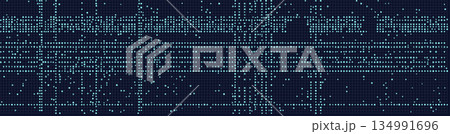 Futuristic digital tech grid with abstract data patterns 134991696