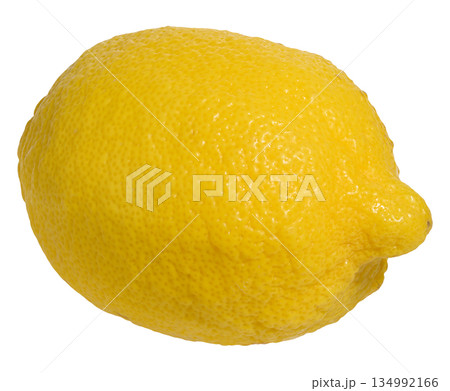 Whole lemon with a yellow, textured peel, isolated background Whole lemon with a yellow, textured peel, isolated background 134992166