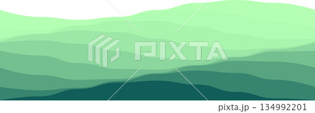 Abstract green wave pattern design for background or print 134992201