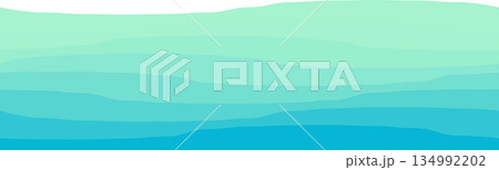 Tranquil ocean wave layers in gradient design 134992202