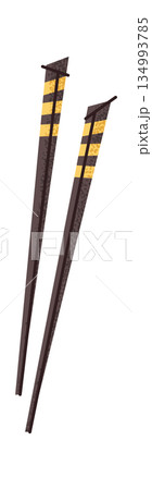 Bamboo chopstick sticker Japanese utensils 134993785