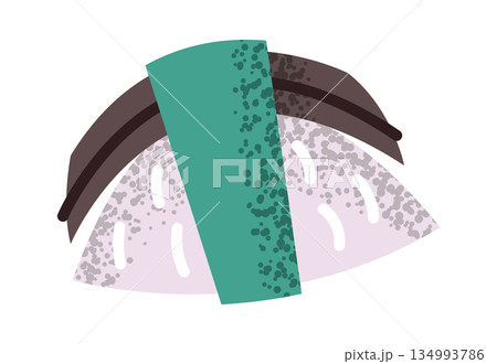 Hokiggai sushi sticker Japanese menu Hokiggai sushi sticker Japanese menu 134993786