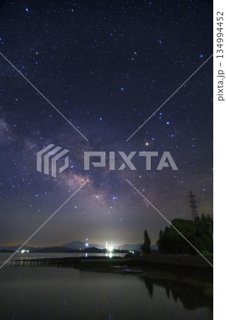 瀬戸内の春の星景色昇る天の川とさそり座 瀬戸内の春の星景色昇る天の川とさそり座 134994452
