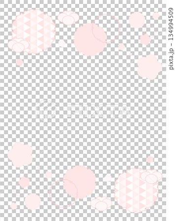 可愛的梅花邊框背景，日式圖案，淡粉紅色，白色背景，向量 png 透明 134994509
