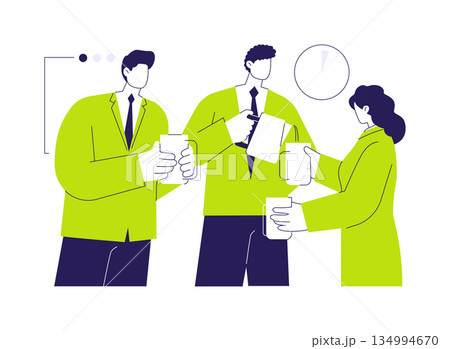Coffee break at office abstract concept vector illustration. Coffee break at office abstract concept vector illustration. 134994670