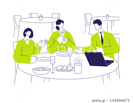 Business lunch abstract concept vector illustration. Business lunch abstract concept vector illustration. 134994675