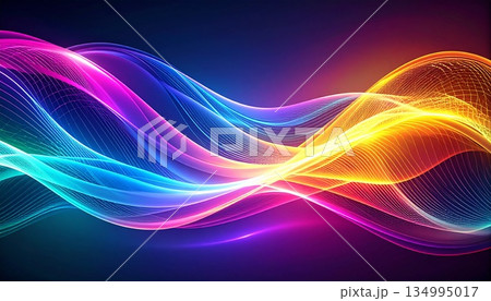 カラフル未来メッシュグラデーション背景 カラフル未来メッシュグラデーション背景 134995017