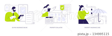 Insurance services isolated cartoon vector illustrations se 134995115