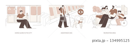 Accessible city isolated cartoon vector illustrations se 134995125