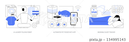 AI for Home and Personal Care abstract concept vector illustrations. 134995143