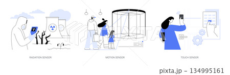 Sensing technology abstract concept vector illustrations. 134995161