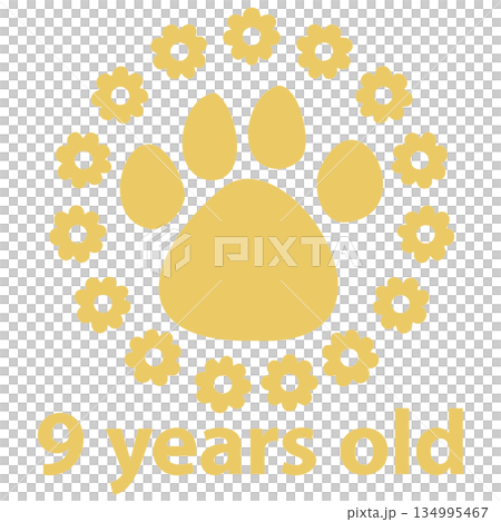Cute Pet Age Flower Paw Gold 9 Cute Pet Age Flower Paw Gold 9 134995467