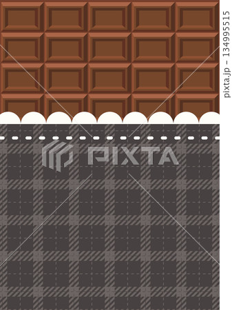 大人向け ダークチョコ×グレーチェック背景デザイン|高解像度 縦デザイン 大人向け ダークチョコ×グレーチェック背景デザイン|高解像度 縦デザイン 134995515