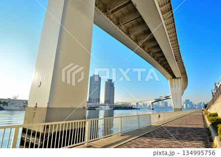 東京お台場　首都高速湾岸線　有明ジャンクション 134995756