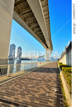 東京お台場　首都高速湾岸線　有明ジャンクション 134995757