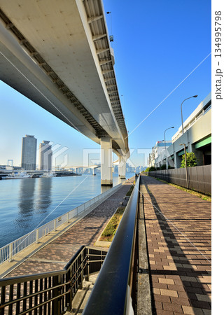 東京お台場　首都高速湾岸線　有明ジャンクション 134995798