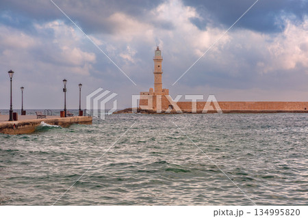 Venetian Lighthouse in Chania, Greece 134995820