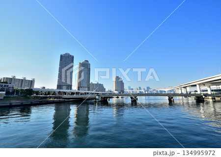 東京お台場　首都高速湾岸線　有明ジャンクション 134995972