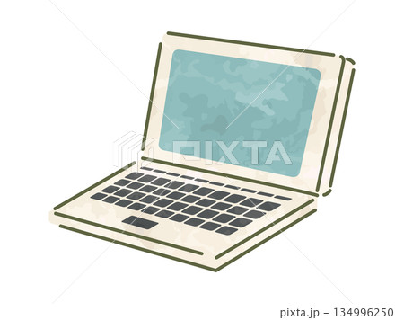 シンプルなノートパソコン 134996250