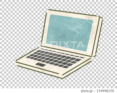 シンプルなノートパソコン 134996250