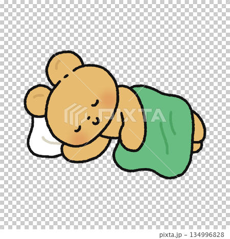 お昼寝するクマ 134996828