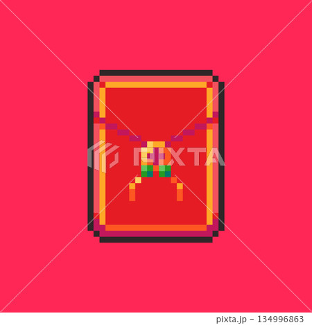 Pixel Art Chinese New Year Red Envelope Game Asset Pixel Art Chinese New Year Red Envelope Game Asset 134996863