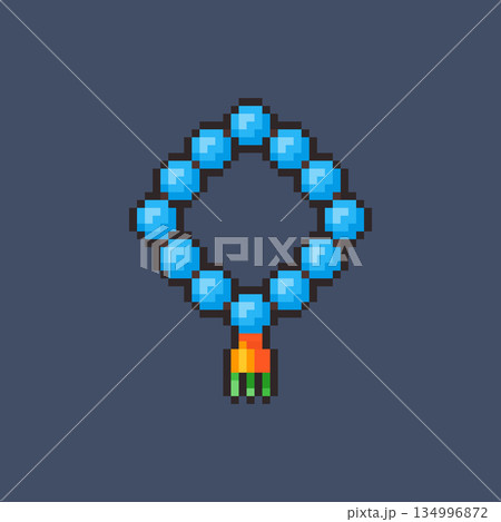 Pixel art Prayer Beads game asset Pixel art Prayer Beads game asset 134996872