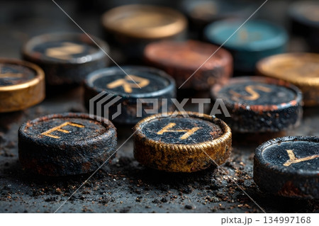 ヴィンテージタイプライターのキー ヴィンテージタイプライターのキー 134997168