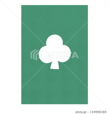 トランプマークのカード(クローバー×グリーン) 134998169