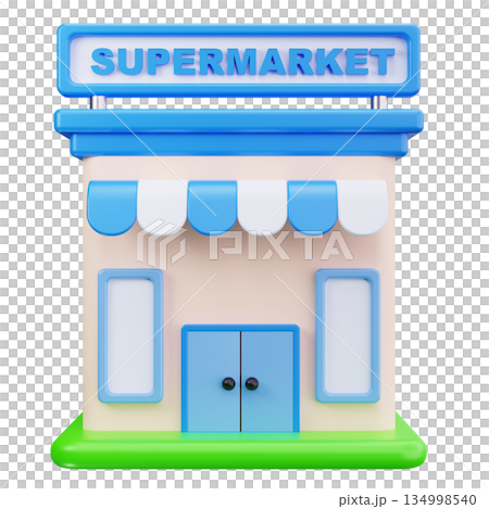 Supermarket Building Exterior 134998540