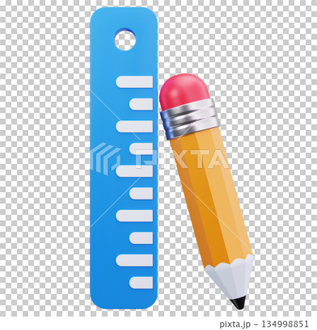 Ruler and Pencil Ruler and Pencil 134998851