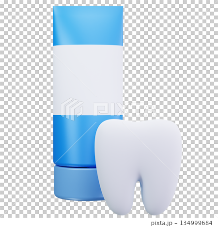Toothpaste With Tooth Toothpaste With Tooth 134999684