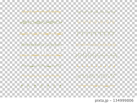 ナチュラルでシンプルな手描きのラインセット15(カラー) ナチュラルでシンプルな手描きのラインセット15(カラー) 134999806
