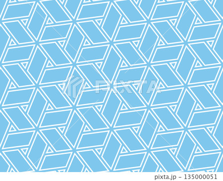 Abstract geometric pattern. A seamless vector background. White and blue ornament. Graphic modern pattern. Simple lattice graphic design Abstract geometric pattern. A seamless vector background. White and blue ornament. Graphic modern pattern. Simple lattice graphic design 135000051