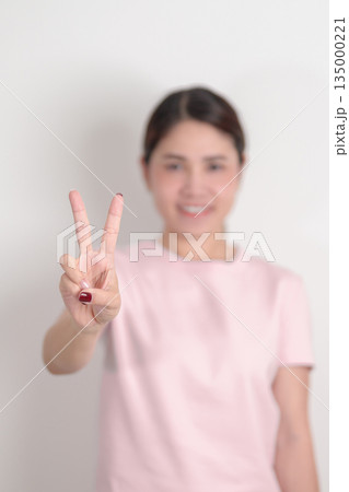 Adult woman with pink Shirt for Pink October Breast Cancer Awareness month, May Women Health, women rights, Empowerment, March International Women day, February Valentine, May International Mother Adult woman with pink Shirt for Pink October Breast Cancer Awareness month, May Women Health, women rights, Empowerment, March International Women day, February Valentine, May International Mother 135000221