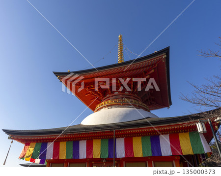 色鮮やかな中山寺の大願塔 135000373