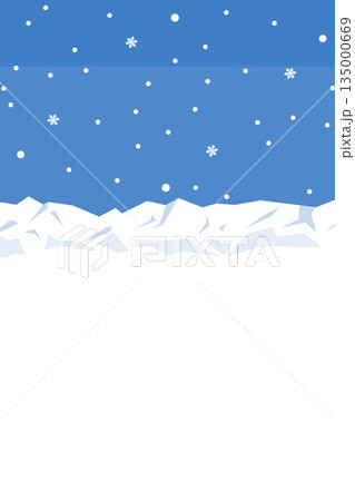 雪山の背景イラスト_縦向き 135000669