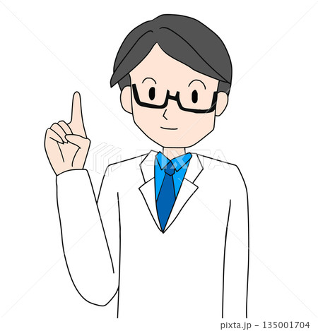 先生・医師・専門家をイメージした男性のイラスト 先生・医師・専門家をイメージした男性のイラスト 135001704