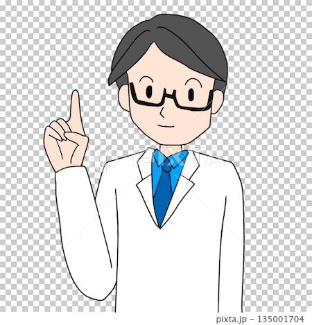 Illustration of a man representing a teacher, doctor, or specialist Illustration of a man representing a teacher, doctor, or specialist 135001704